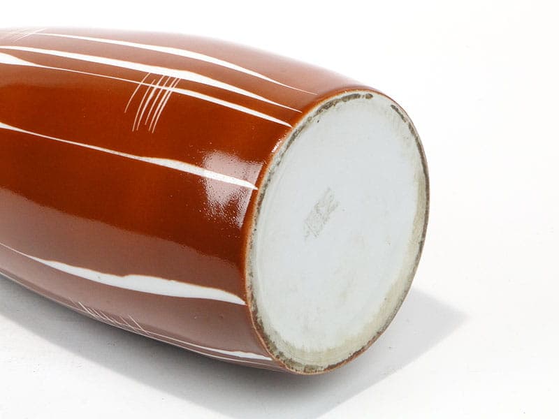 Wazon Wawel, porcelana brązowy, Zakłady Porcelany Stołowej Wałbrzych, Polska, lata 50. - 225151