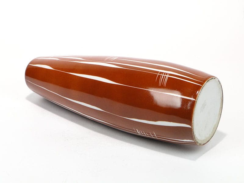 Wazon Wawel, porcelana brązowy, Zakłady Porcelany Stołowej Wałbrzych, Polska, lata 50. - 225150