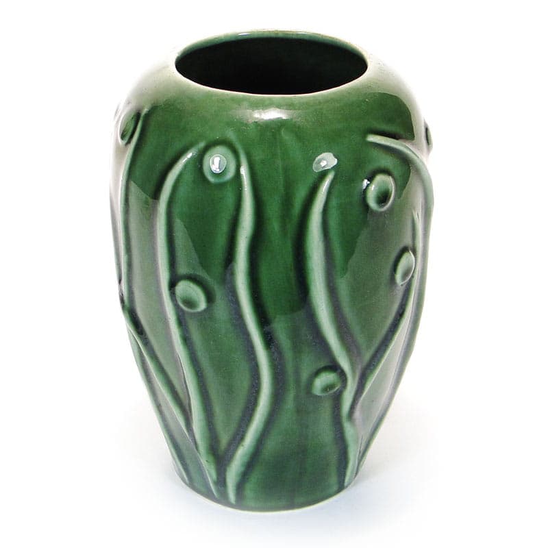 Wazon, ceramika zielona, proj. M. Worotyńska, Polska, lata 60. - 225199