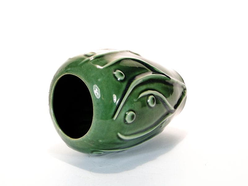 Wazon, ceramika zielona, proj. M. Worotyńska, Polska, lata 60. - 225202