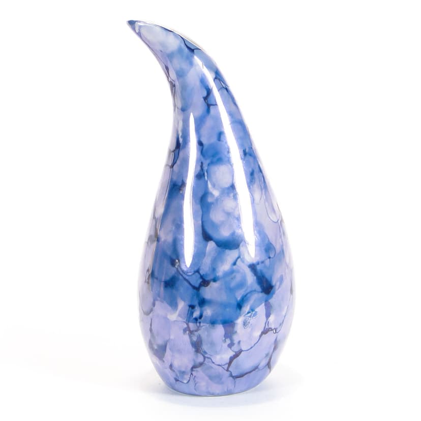 Wazon Kropla, porcelana niebieski, proj. Z. Śliwowska-Wawrzyniak, Polska, lata 50.