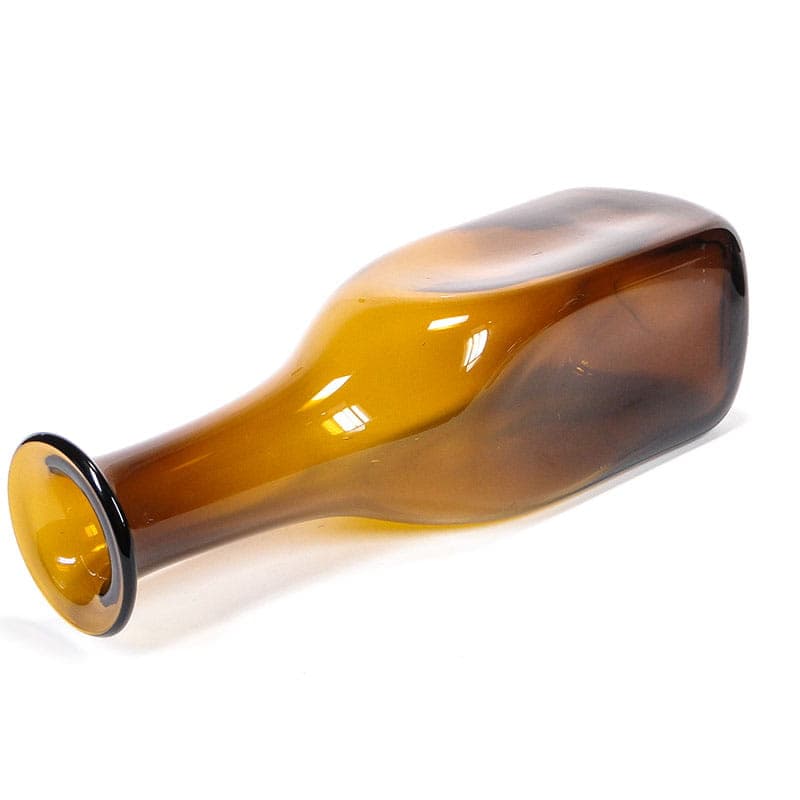 Wazon butla, szkło sodowe brązowy, proj. Z. Horbowy, Polska, lata 70. - 225227