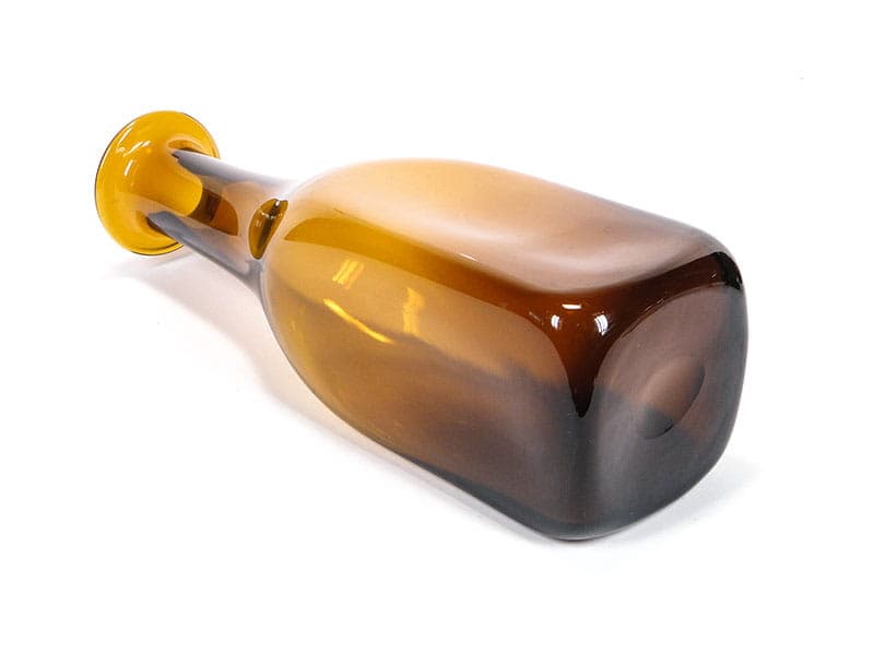 Wazon butla, szkło sodowe brązowy, proj. Z. Horbowy, Polska, lata 70. - 225228