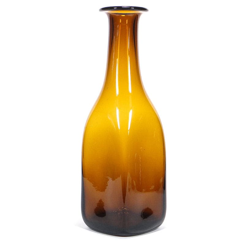 Wazon butla, szkło sodowe brązowy, proj. Z. Horbowy, Polska, lata 70.