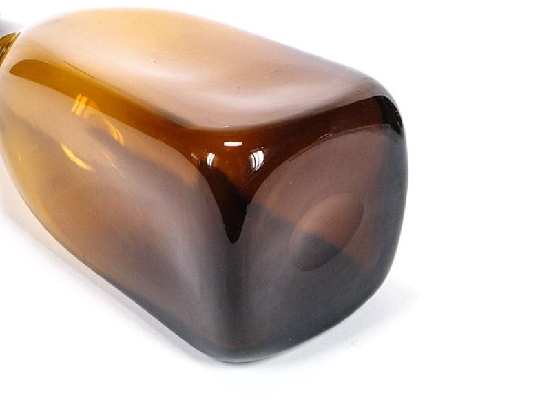 Wazon butla, szkło sodowe brązowy, proj. Z. Horbowy, Polska, lata 70. - 225229