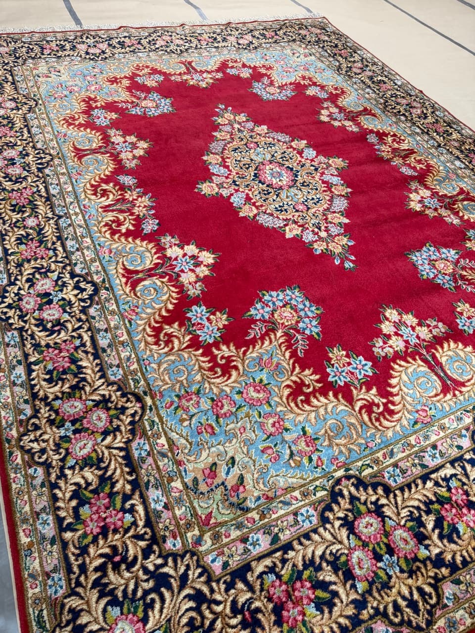 Dywan perski Kerman, 400x300 cm, multikolor, wełna, Iran - 225273