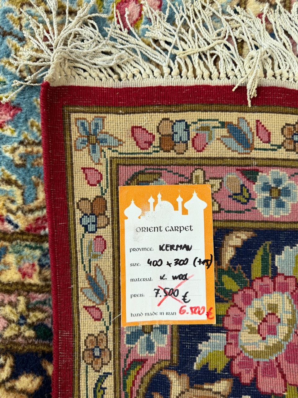 Dywan perski Kerman, 400x300 cm, multikolor, wełna, Iran - 225276