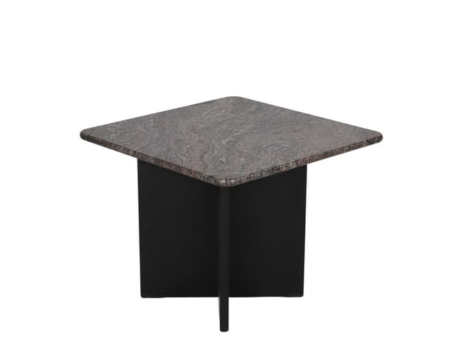 Stolik kawowy granitowy 60x60x47 cm szary, Włochy lata 80., vintage - WYMIARY