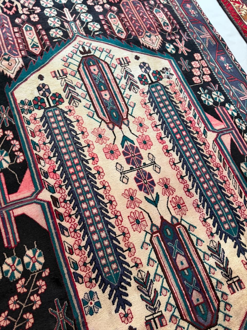 Dywan perski Hamadan 290x190 cm, multikolor, wełna, Iran - 225297