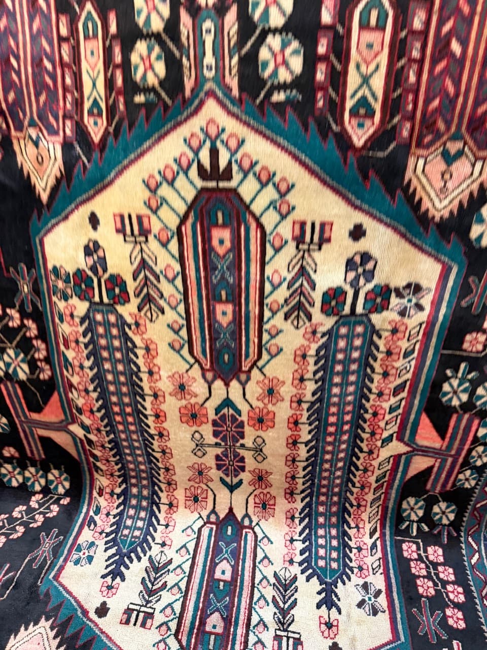 Dywan perski Hamadan 290x190 cm, multikolor, wełna, Iran - 225305