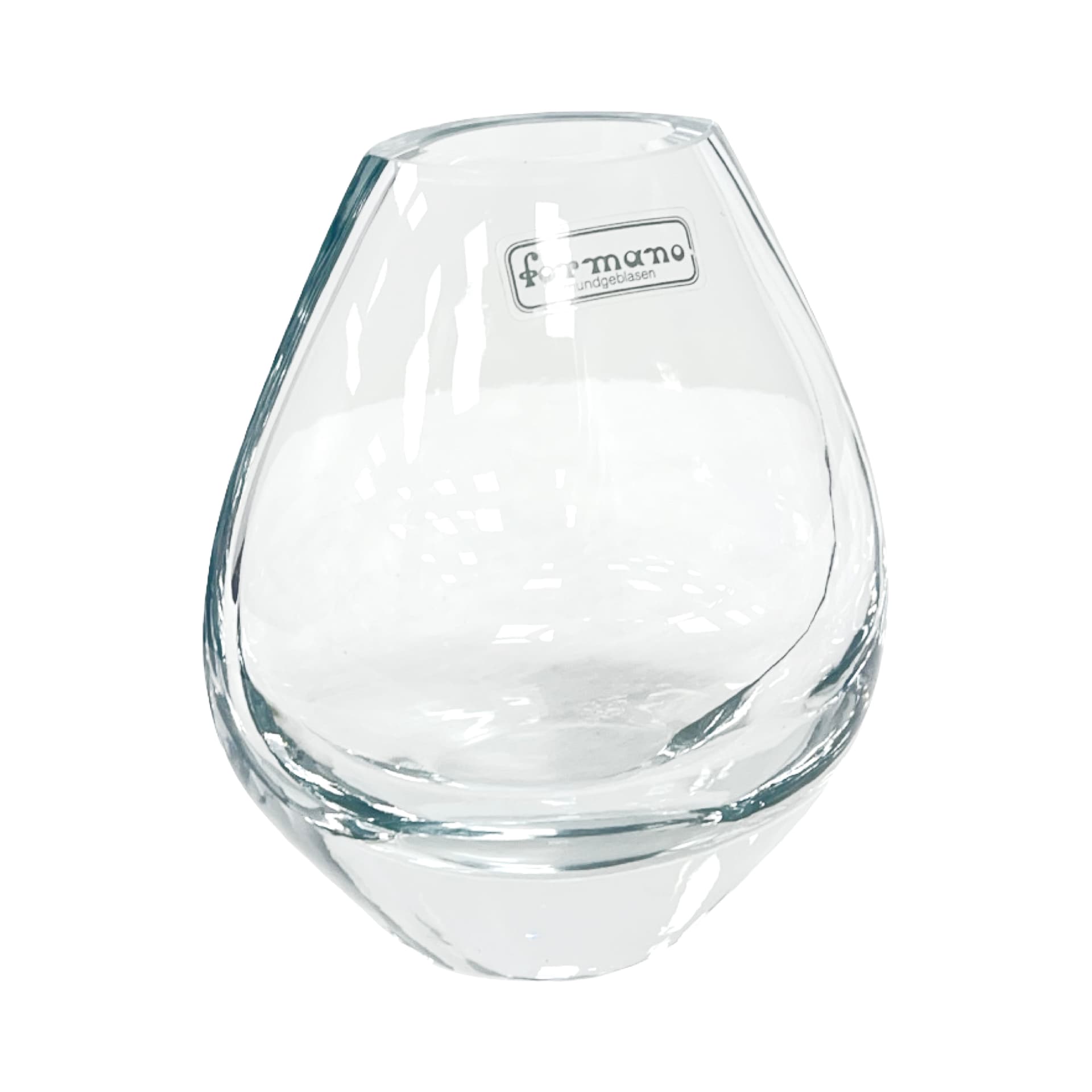 Wazon, transparentny, szkło, Formano, Niemcy, lata 80. - 225309