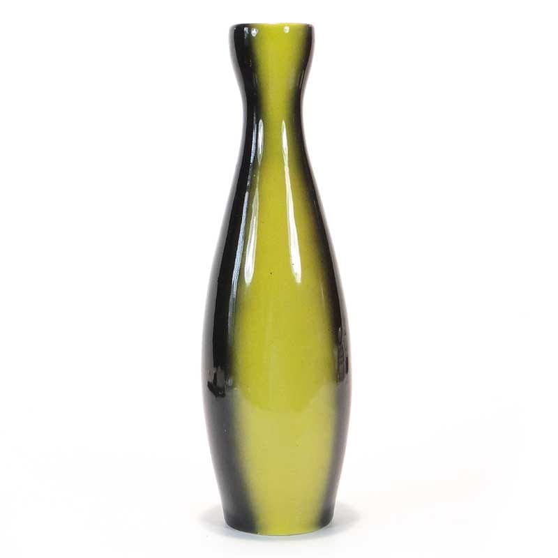 Wazon 'kręgiel', zielony, ceramika, Mirostowice, Polska, lata 60. - 225332