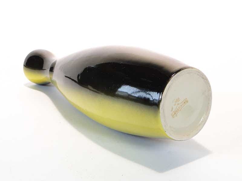 Wazon 'kręgiel', zielony, ceramika, Mirostowice, Polska, lata 60. - 225336