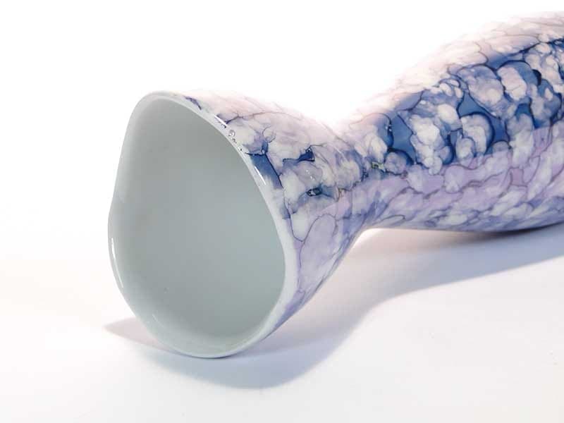 Wazon kręgiel, porcelana multikolor, proj. Z. Przybyszewska, Polska, lata 50. - 225343