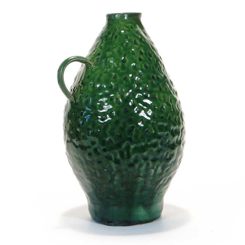 Wazon, zielony, ceramika, proj. M. Worotyńska, Polska, lata 60. - 225348