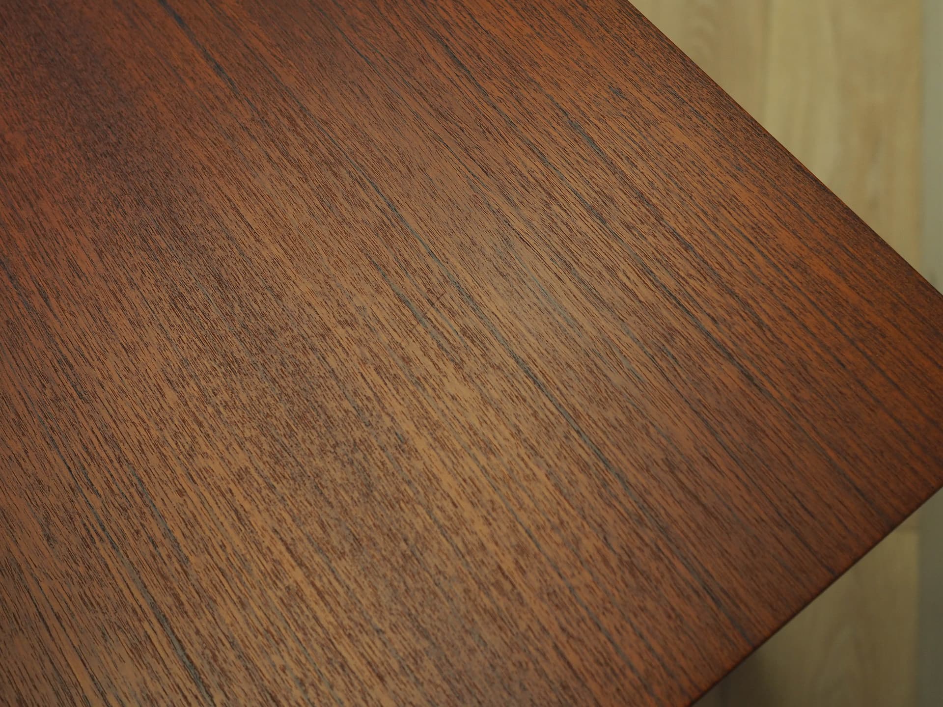 Desk, brown teak, Denmark, 1970s. - 225378