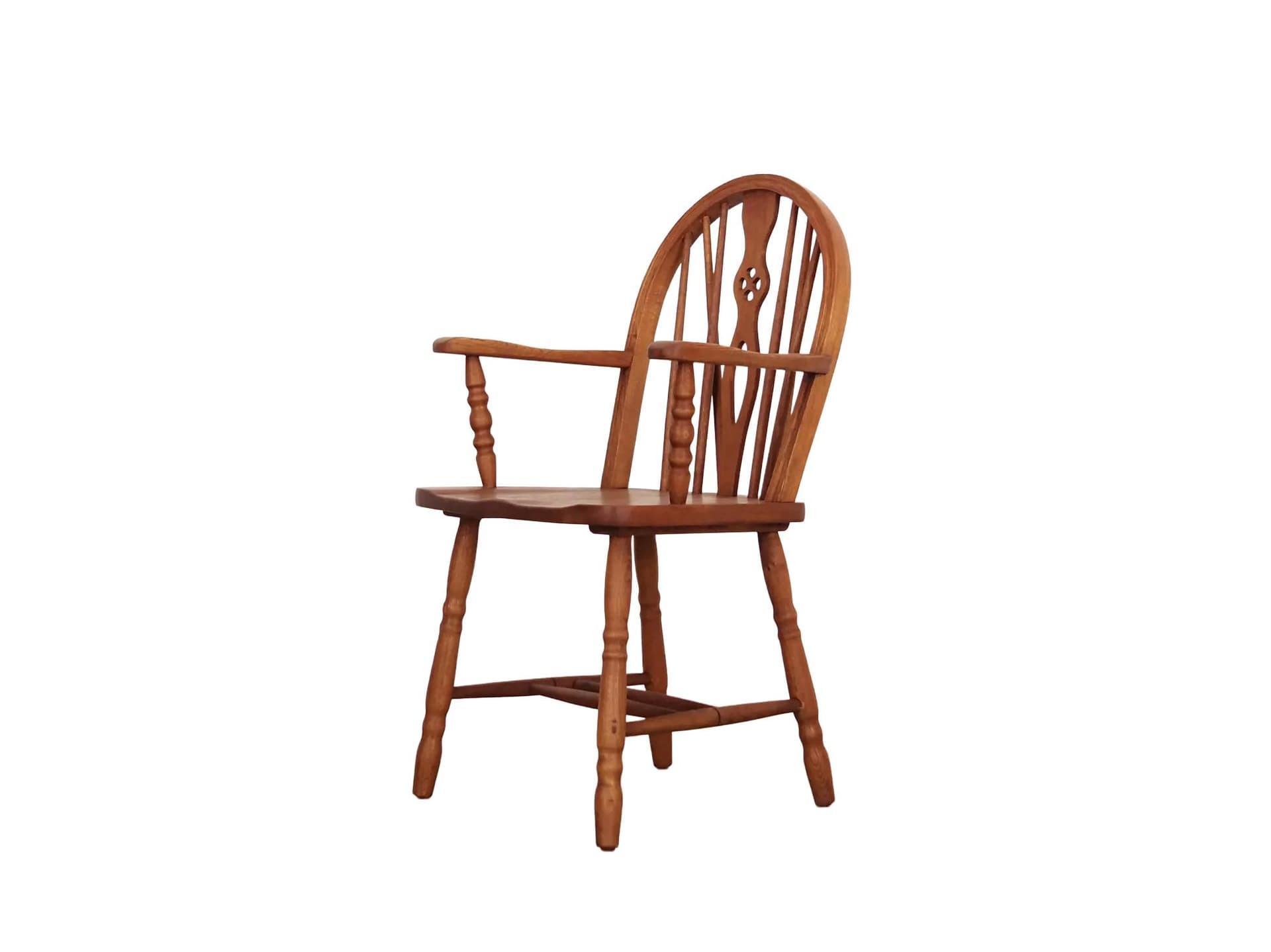 Armchair, orange oak, Denmark, 1960s