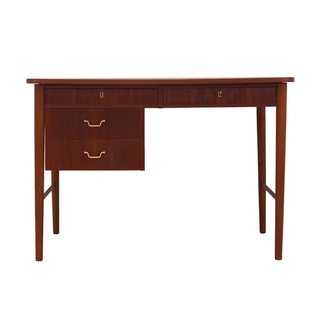 Desk, brown teak, Denmark, 1960s. - DIMENSION