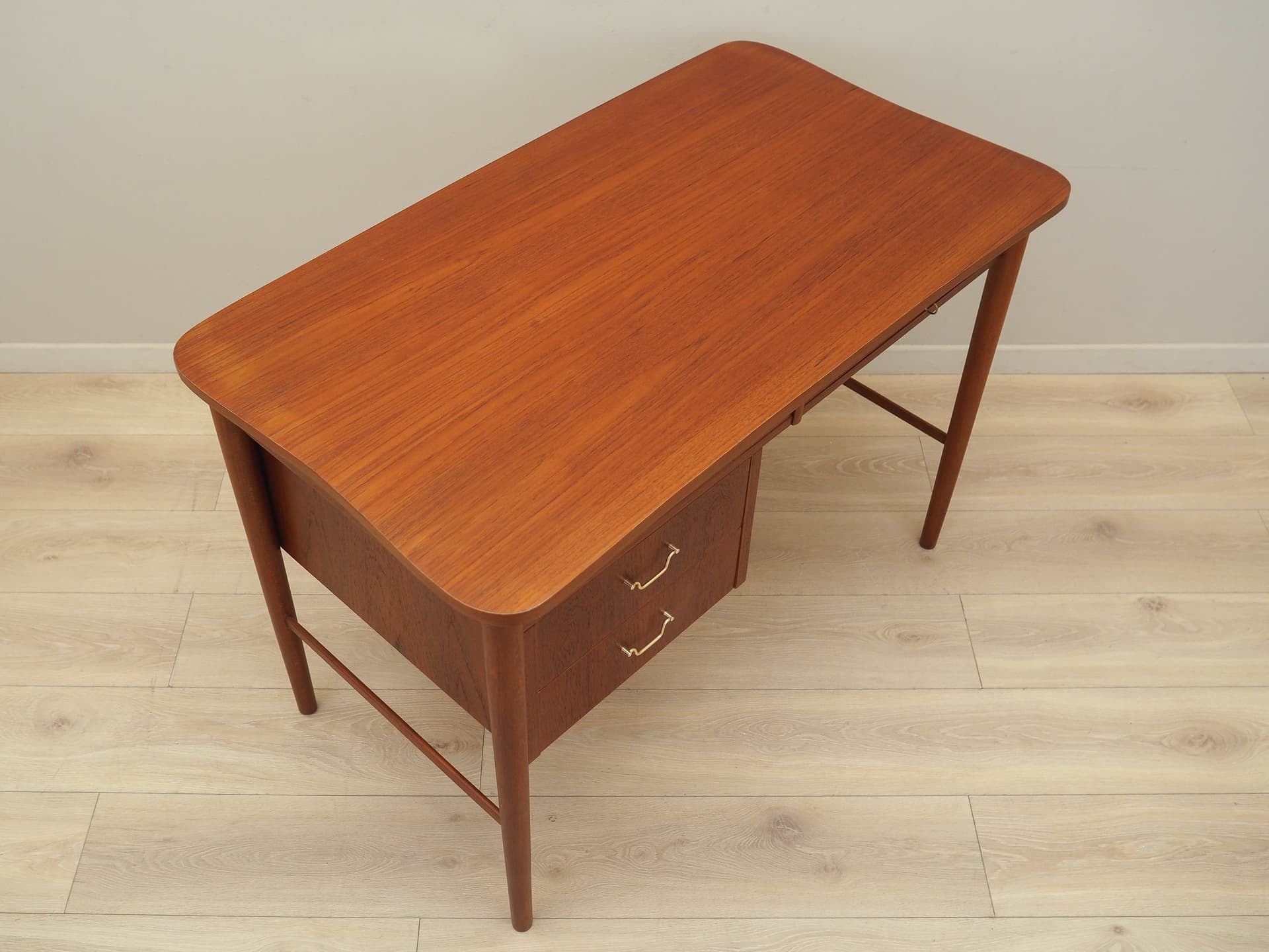 Desk, brown teak, Denmark, 1960s. - 225432