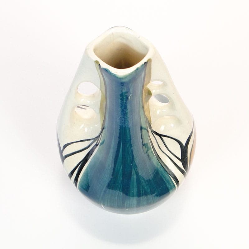 Wazon, multicolor ceramika, proj. W. Płażewski, Włocławek, Polska, lata 50. - 225454