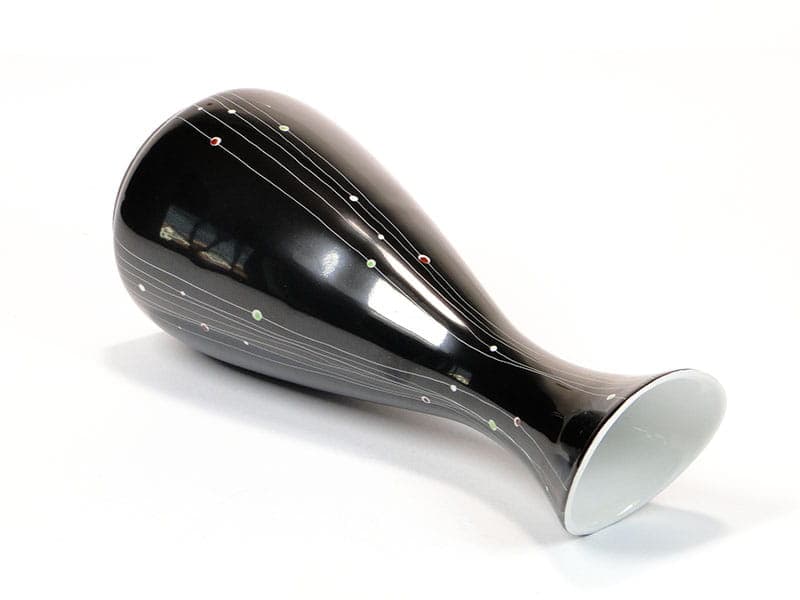 Wazon New Look, czarny, porcelana, proj. L. Pokornianka, Polska, lata 60. - 225472