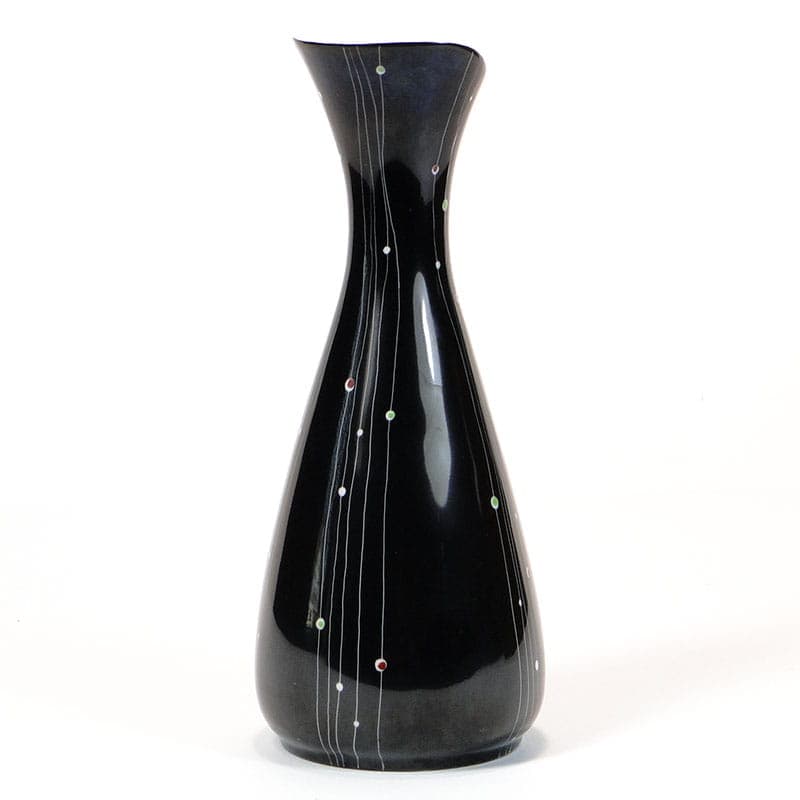 Wazon New Look, czarny, porcelana, proj. L. Pokornianka, Polska, lata 60. - 225467