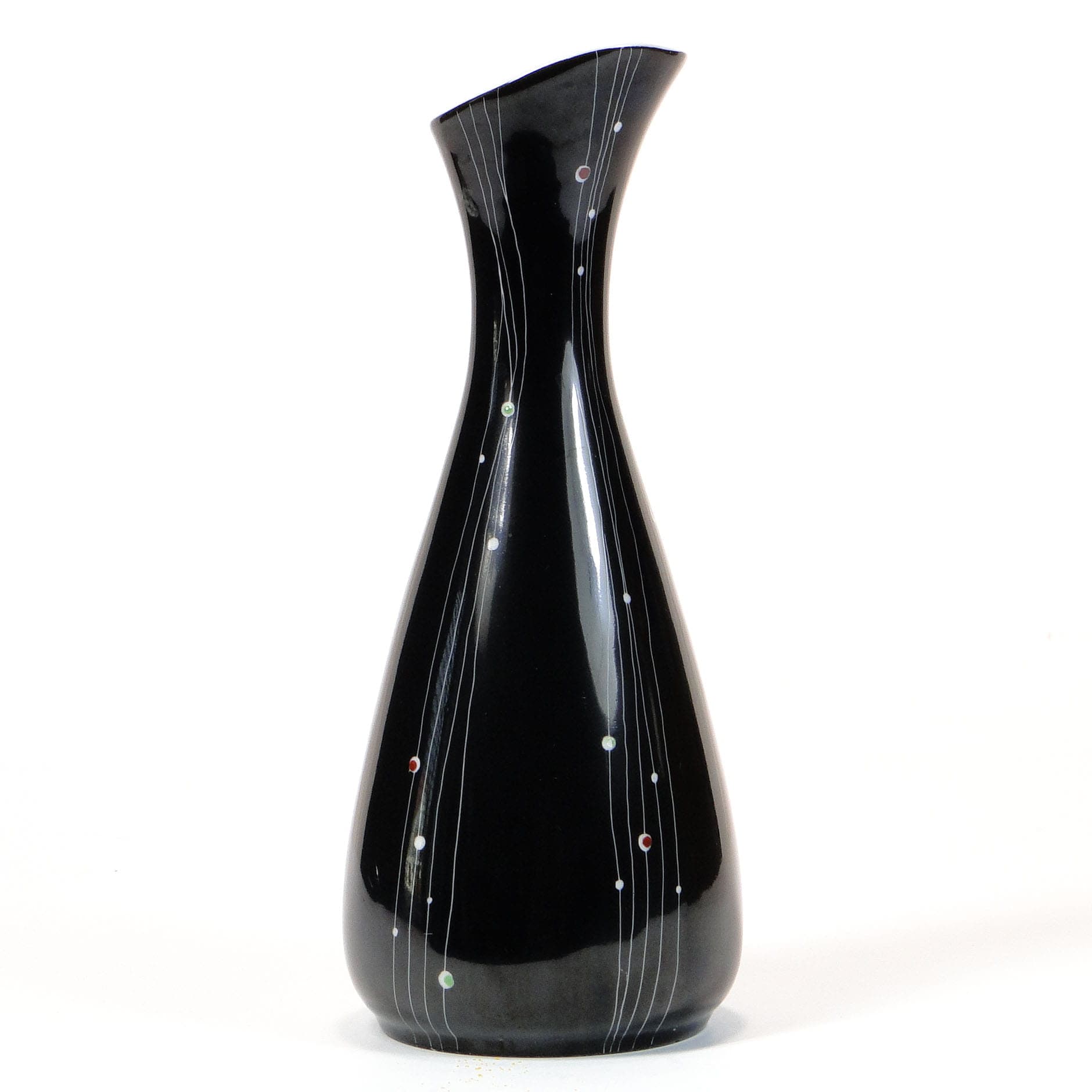 Wazon New Look, czarny, porcelana, proj. L. Pokornianka, Polska, lata 60. - 225470