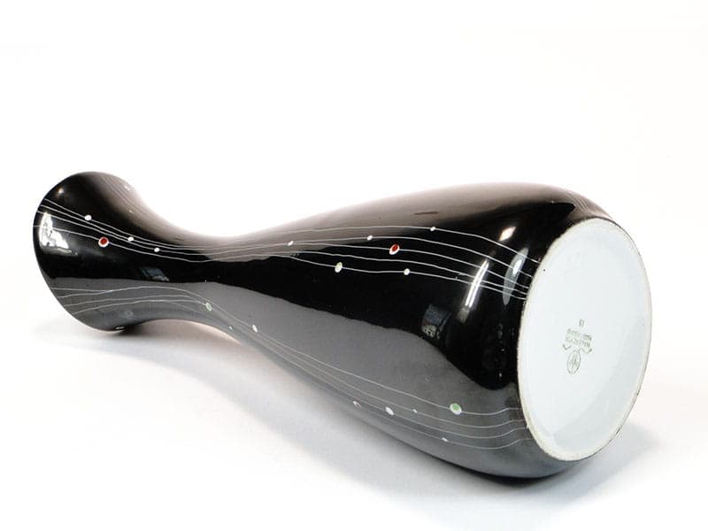 Wazon New Look, czarny, porcelana, proj. L. Pokornianka, Polska, lata 60. - 225466