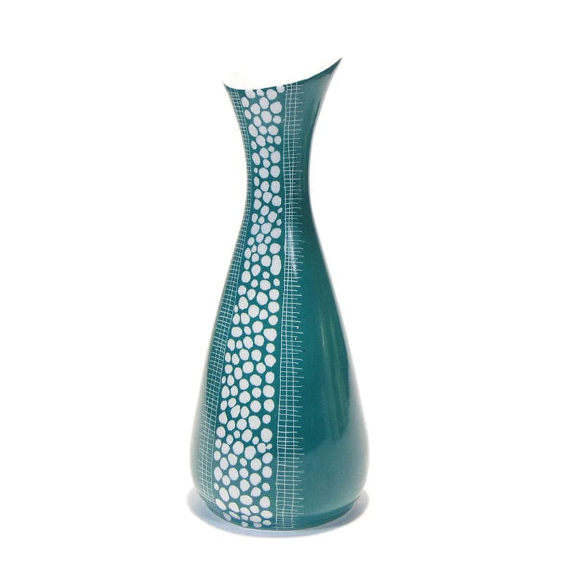 Wazon New Look, niebieski, porcelana, proj. L. Pokornianka, Polska, lata 60. - 225475
