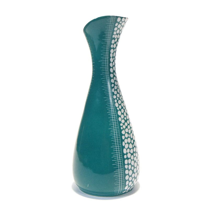 Wazon New Look, niebieski, porcelana, proj. L. Pokornianka, Polska, lata 60. - 225477