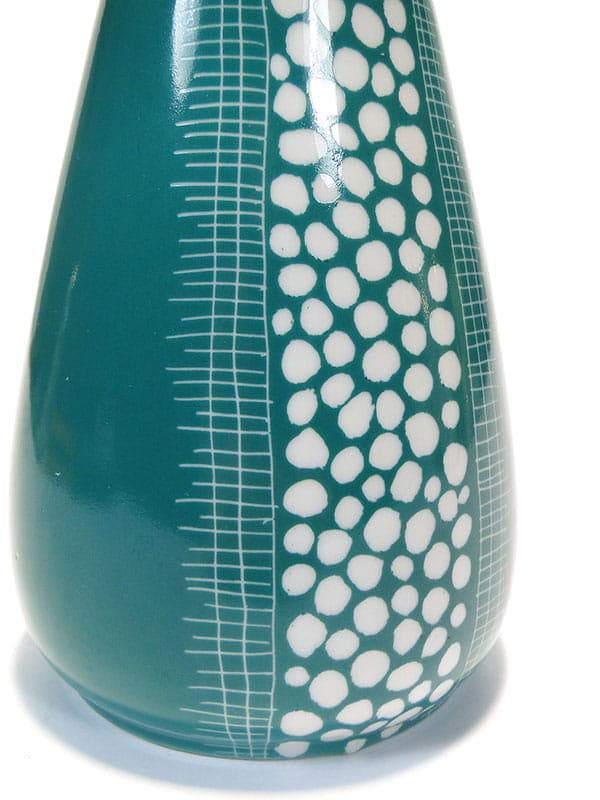 Wazon New Look, niebieski, porcelana, proj. L. Pokornianka, Polska, lata 60. - 225474