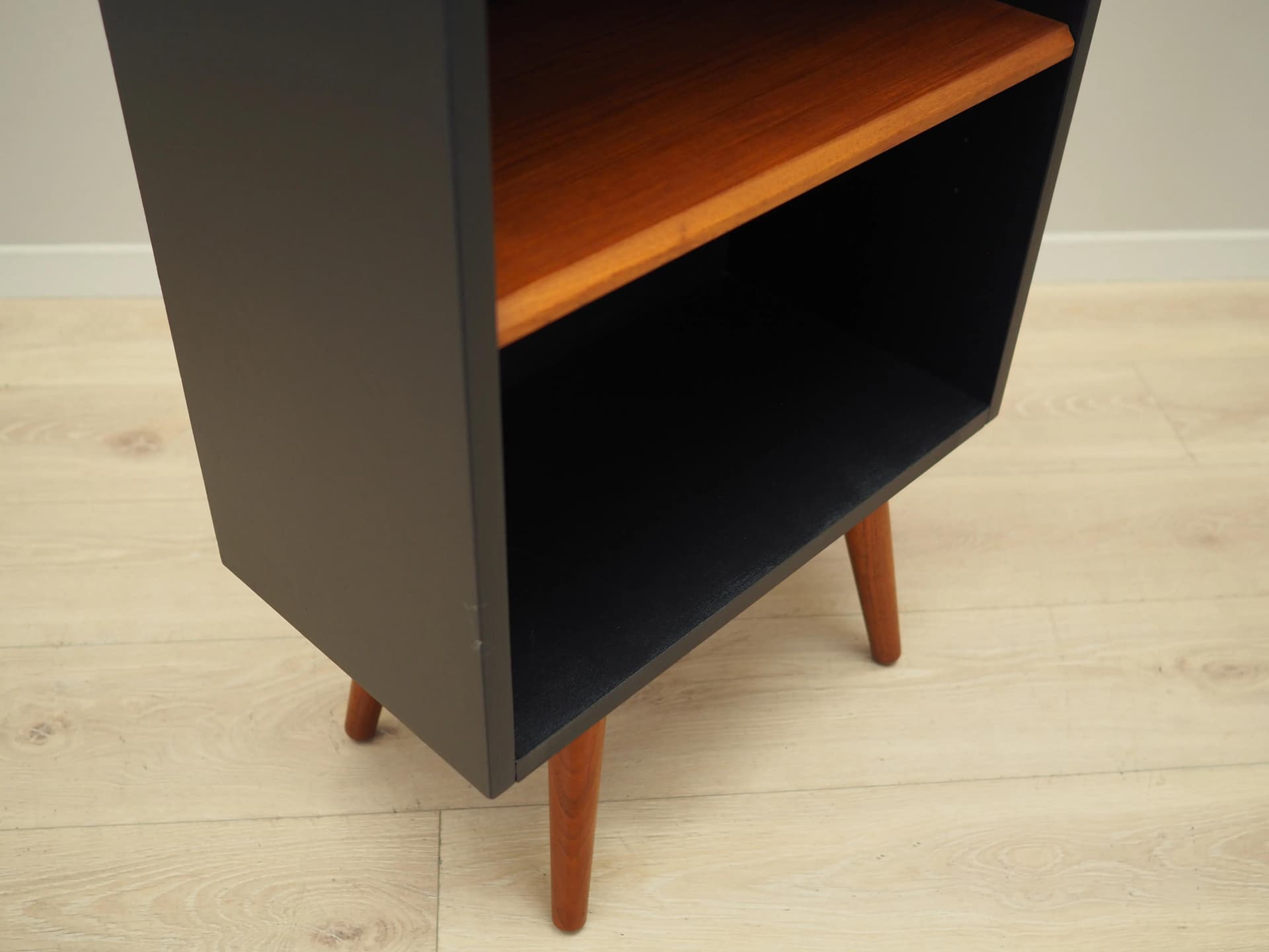 Bookcase, black orange teak, Denmark, 1970s - 16430