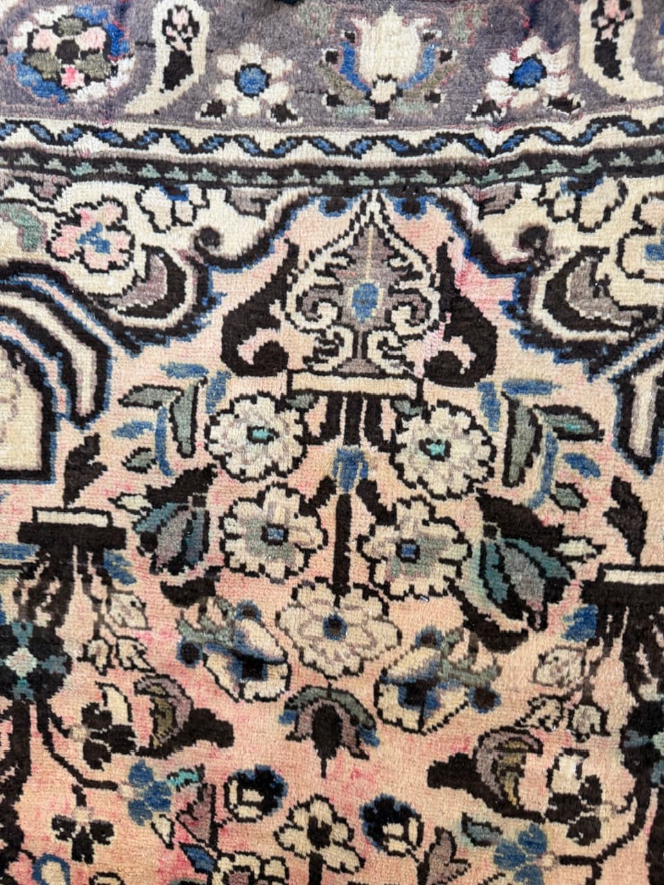 Rug Hamadan 290x155 cm, beige, wool, Iran - 225581