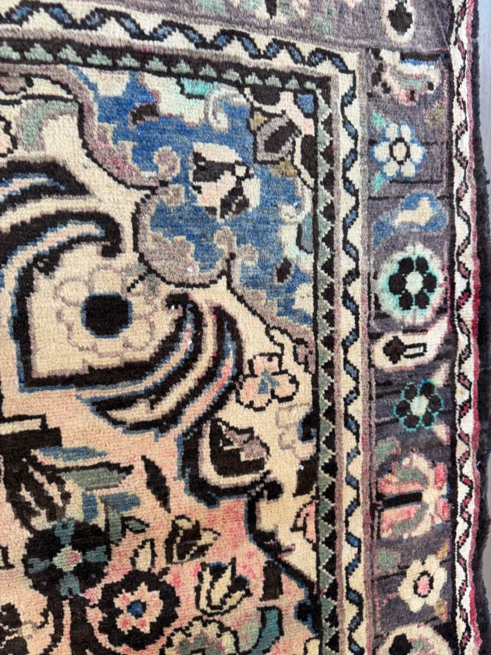 Rug Hamadan 290x155 cm, beige, wool, Iran - 225588