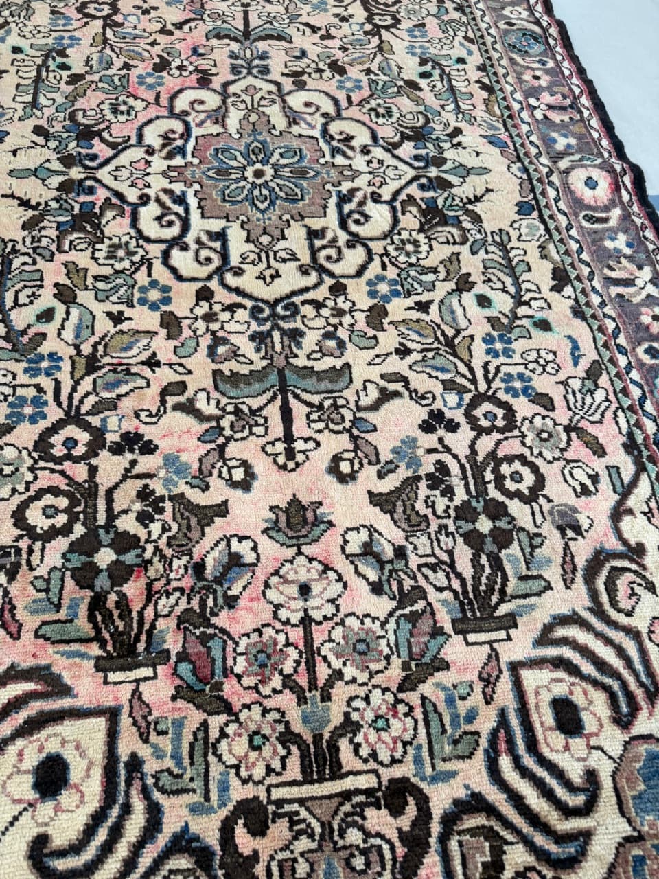 Rug Hamadan 290x155 cm, beige, wool, Iran - 225590