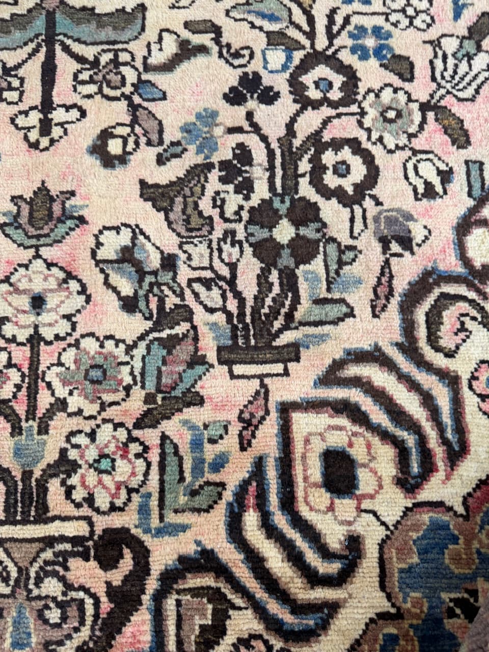 Rug Hamadan 290x155 cm, beige, wool, Iran - 225585
