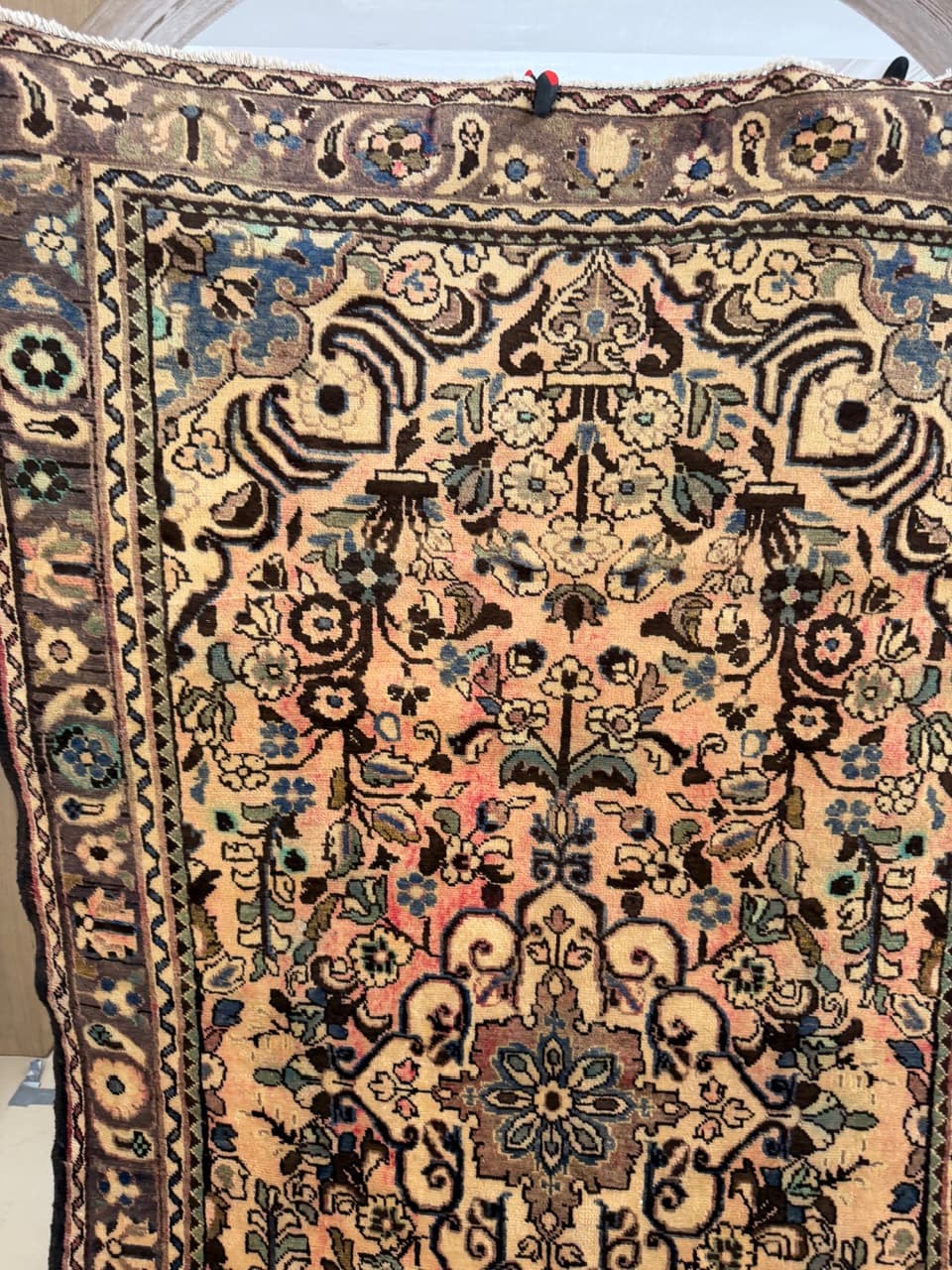Rug Hamadan 290x155 cm, beige, wool, Iran - 225580