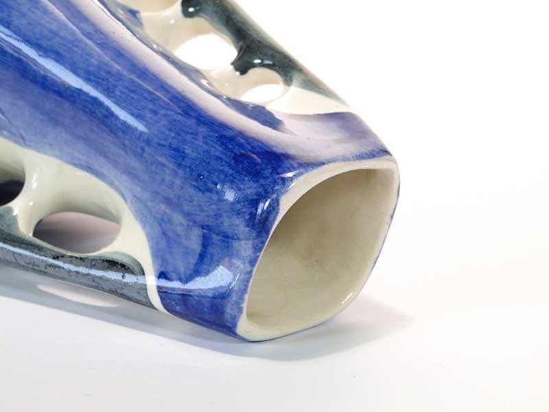 Wazon butla, wielobarwny, ceramika, proj. W. Płażewski, Włocławek, Polska, lata 50. - 225618