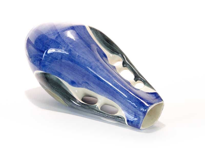 Wazon butla, wielobarwny, ceramika, proj. W. Płażewski, Włocławek, Polska, lata 50. - 225617