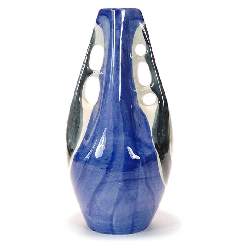 Wazon butla, wielobarwny, ceramika, proj. W. Płażewski, Włocławek, Polska, lata 50. - 225616