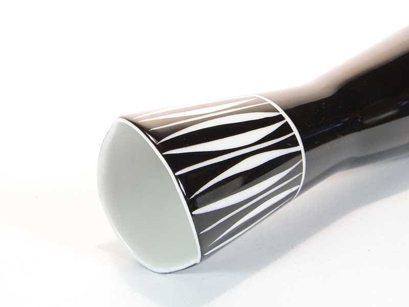 Vase Flora, black porcelain, by D. Duszniak, Poland, 1960s. - 225624