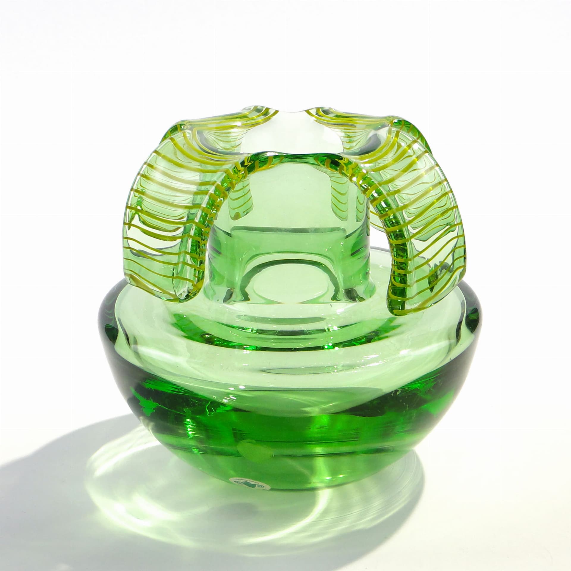 Vase, multicolor, crystal, by V. Beranek, Czech Republic, 1970s. - 225637