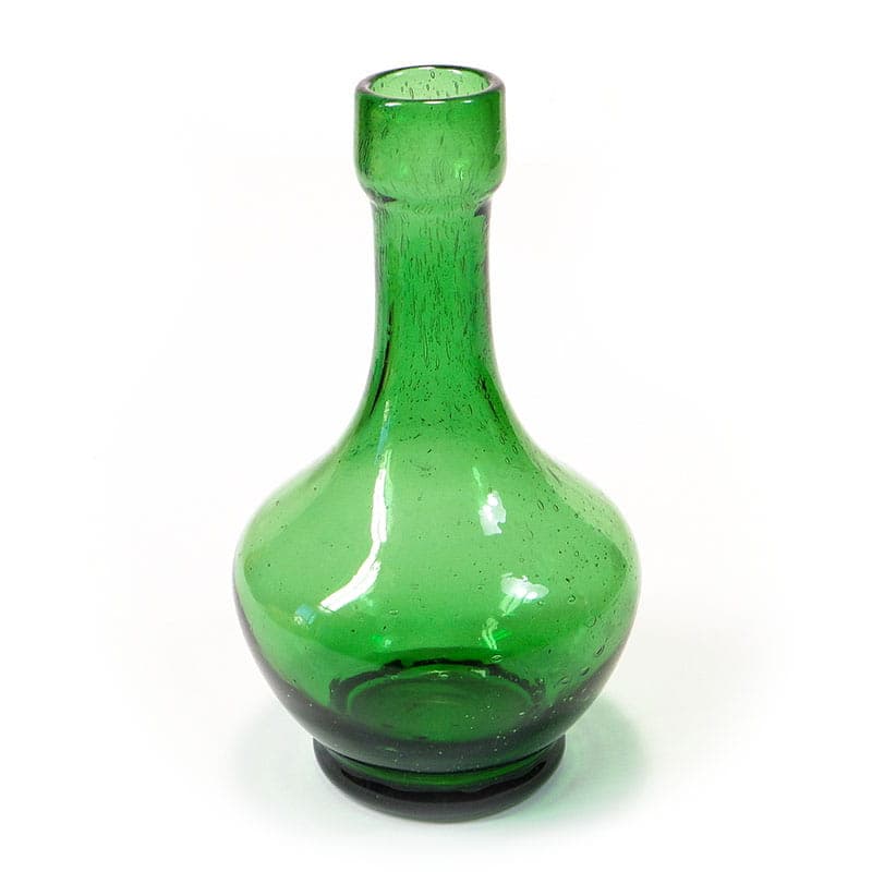 Bottle Vase Antico, green soda-lime glass, by Z. Horbowy, Huta Szkła 'Sudety', Poland, 1970s. - 225644