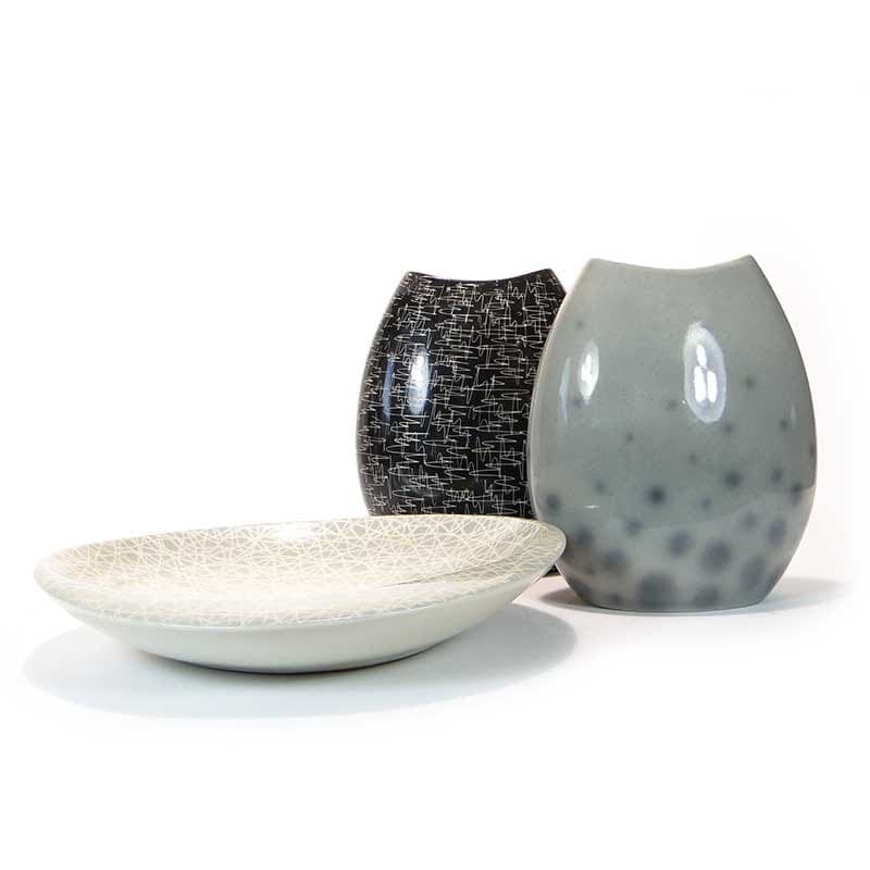 Vase New Look, grey porcelainite, Chodzież, Poland, 1950s. - 225664