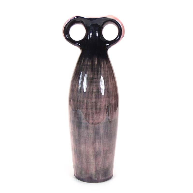 Wazon nr 270, fioletowy, fajans szkliwiony, proj. W. Płażewski, Włocławek, Polska, lata 50.