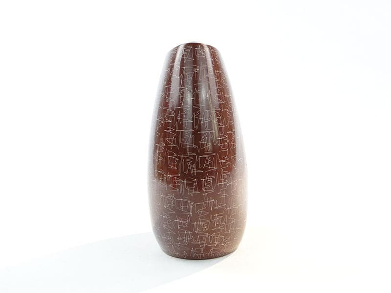 Vase New Look, brown, stoneware, Chodzież, Poland, 1950s - 225696