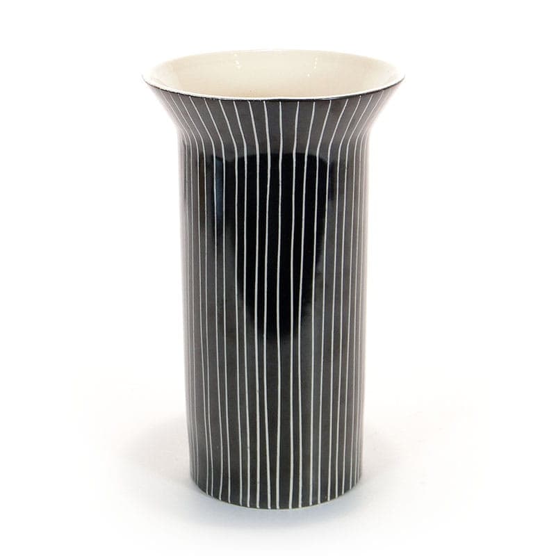 Vase New Look, black, porcelain, Chodzież, Poland, 1950s - 225699