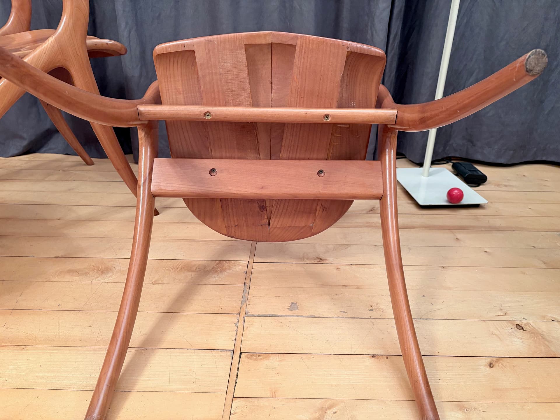 Set of four chairs, brown, by A. Sibau, Italy, 1980s. - 225728