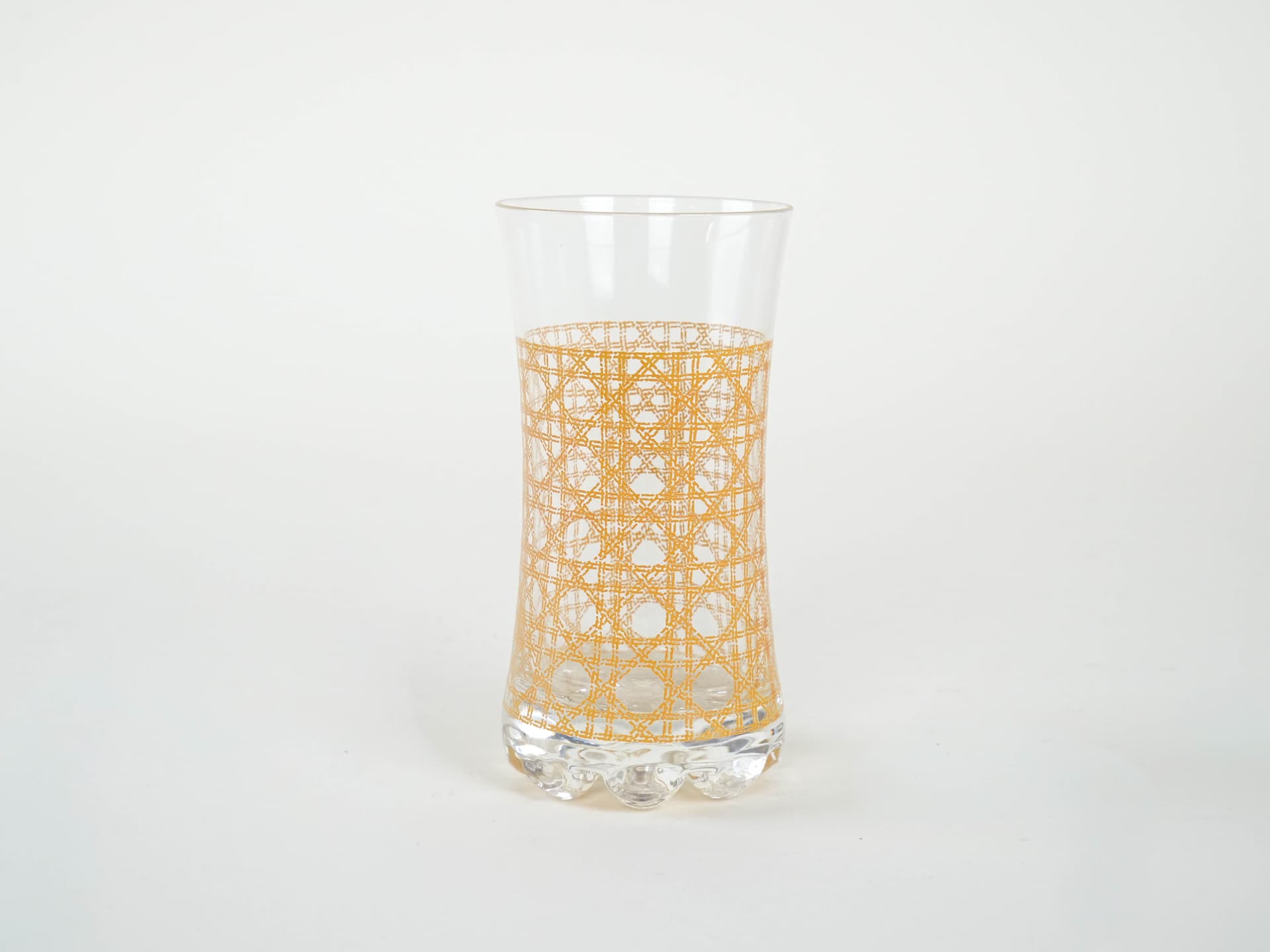 Komplet sześciu szklanek, transparentny, szkło, Włochy, lata 60. - 225797