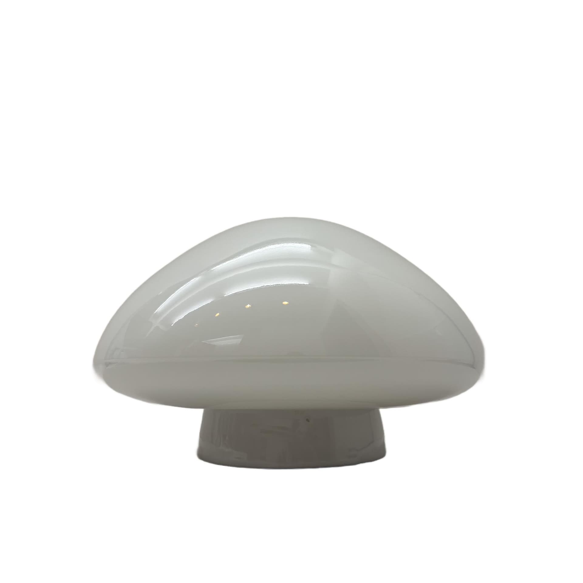 Ceiling Lamp Bauhaus, white opaline glass, white ceramic, by W. Wagenfeld, Germany, 1960s.